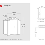 Keter Outdoor Garden Storage Shed – Brown Resin Storage House