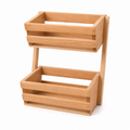 Handmade 2 Tier Wooden Plant Stand for Herbs & Indoor Plants