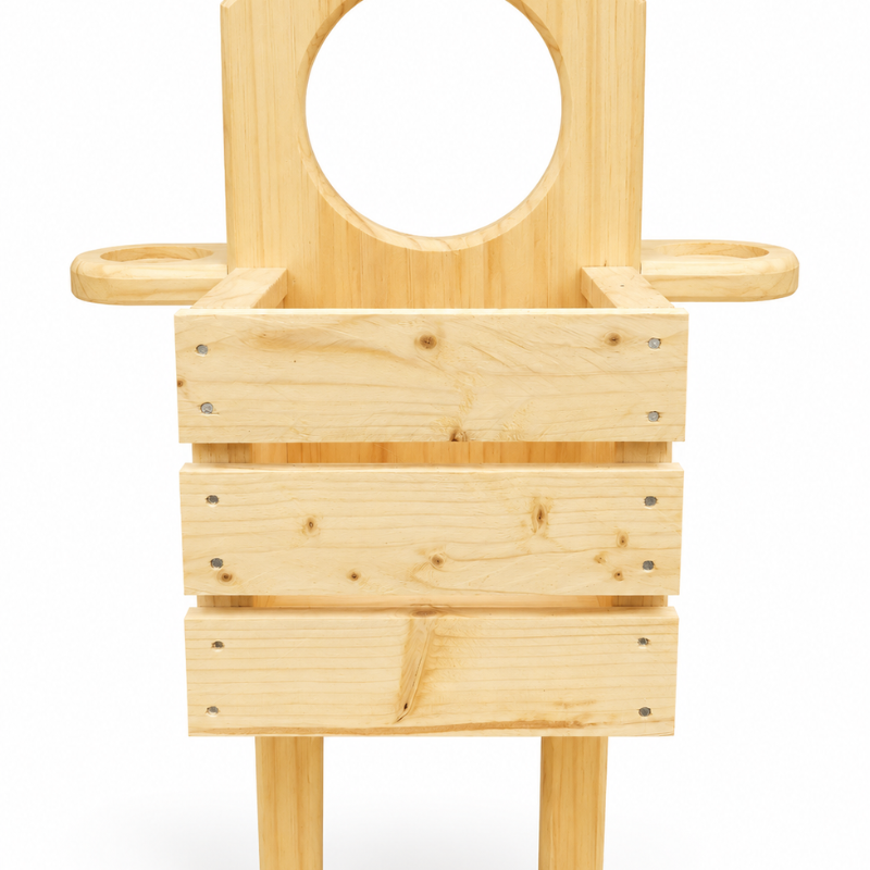 Handmade Wooden Garden Caddy with Ground Stakes