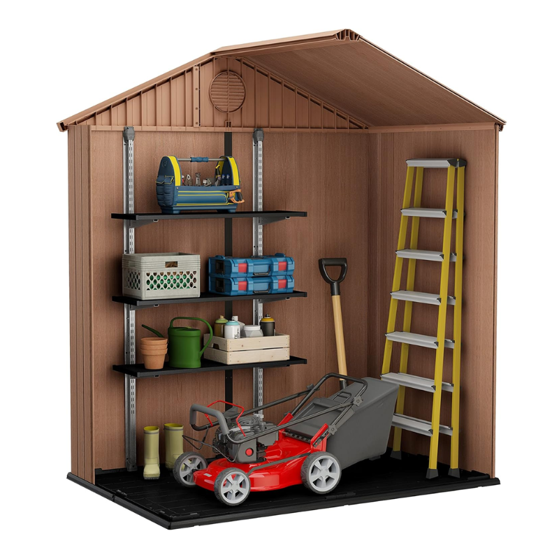 Keter Outdoor Garden Storage Shed – Brown Resin Storage House